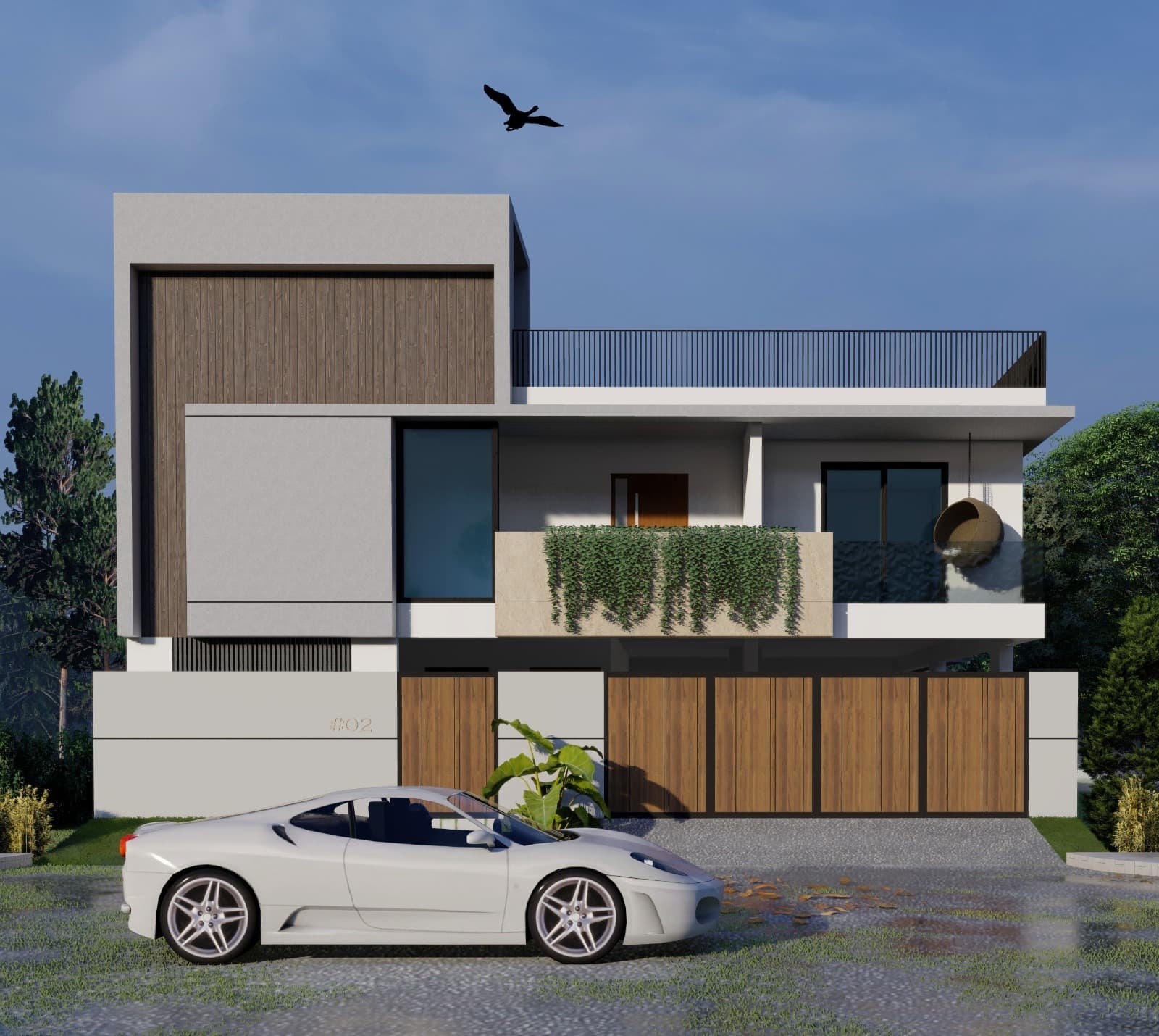 Residence exterior, design option two